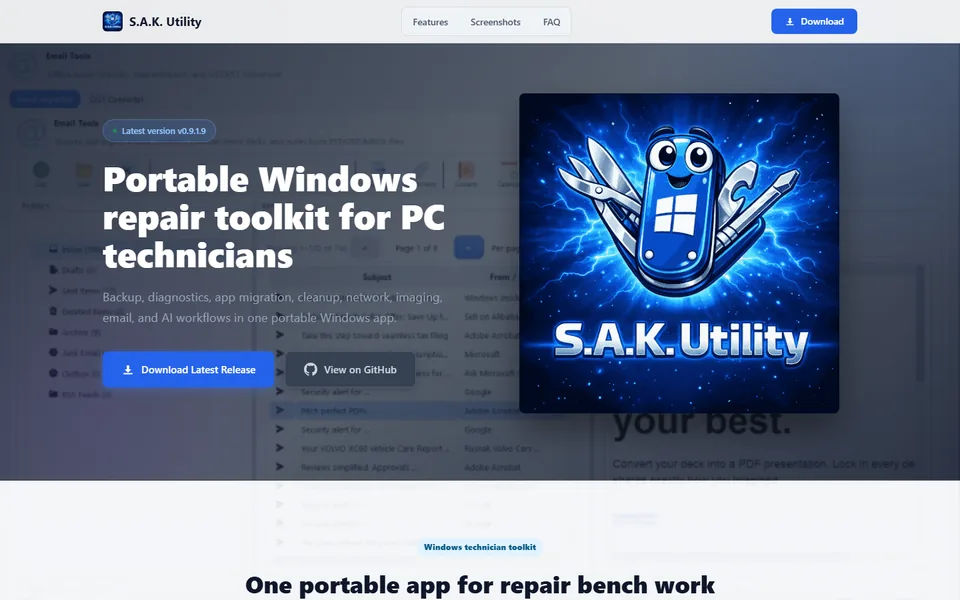sakutility.com product site preview